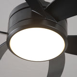 MAXI Black Ceiling Fan 132 cm (52”) Silent with LED Light DC 40W