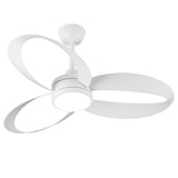 MAXI White Ceiling Fan 132 cm (52”) Silent with LED Light DC 40W