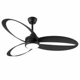 MAXI Black Ceiling Fan Ø132 cm Silent with LED Light DC 40W