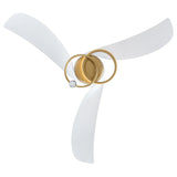 Aurea Vintage Gold Quiet Ceiling Fan 132cm (52") with LED Light