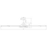 60" Industrial DC Motor Downrod Mount Ceiling Fan with Lighting and Remote Control