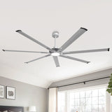 84 Inch 100 Inch Padus Black Large Size Ceiling Fan with Dimmable Lighting and Remote Control
