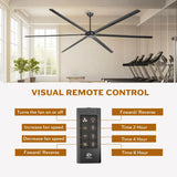 120 Inch HVLS Fan Jupiter Industrial Aluminum Extra Large Ceiling Fan with Remote Control