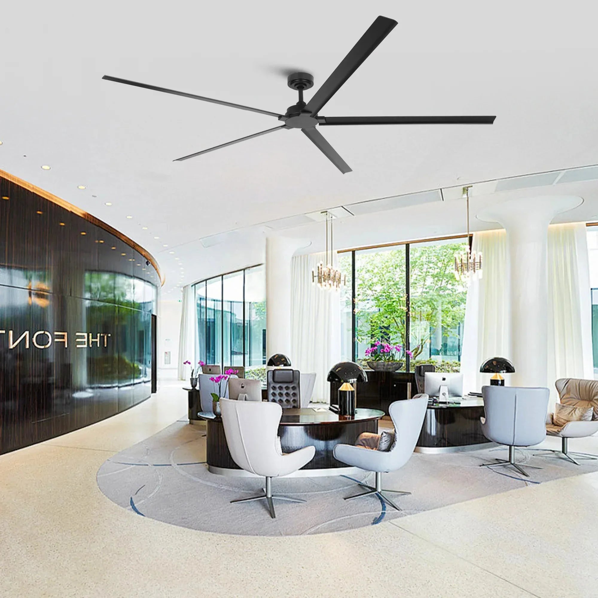 189cm (72") 213cm (84") Winni All-Aluminum IPX4 Outdoor Ceiling Fan with Remote Control