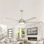 65 Inch Freda DC Motor Modern Downrod Ceiling Fan with LED Light and Remote Control - Parrot Uncle UK