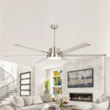 65 Inch Freda DC Motor Modern Downrod Ceiling Fan with LED Light and Remote Control - Parrot Uncle UK