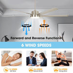 65 Inch Freda DC Motor Modern Downrod Ceiling Fan with LED Light and Remote Control - Parrot Uncle UK