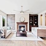 65 Inch Freda DC Motor Modern Downrod Ceiling Fan with LED Light and Remote Control - Parrot Uncle UK