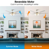 70" Modern Brushed Nickel DC Motor Downrod Mount Ceiling Fan with Lighting and Remote Control - Parrot Uncle UK