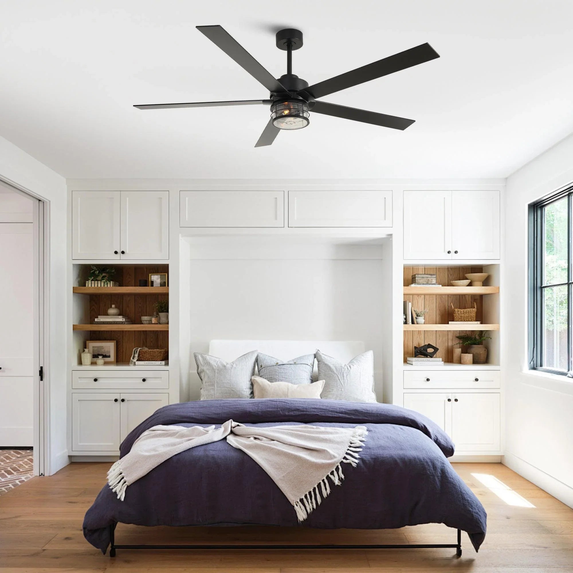 165cm (65") Modern Reversible Ceiling Fan with Lighting and Remote Control