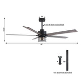 65" Modern Reversible Ceiling Fan with Lighting and Remote Control - Parrot Uncle UK