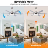 60" Lucknow Modern Ceiling Fan with Lighting and Remote Control
