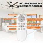 65 Inch Teresa Modern Double-sided Blades Ceiling Fan with Remote Control and LED Light - Parrot Uncle UK