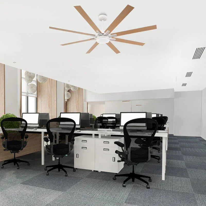 65 Inch Teresa Modern Double-sided Blades Ceiling Fan with Remote Control and LED Light - Parrot Uncle UK