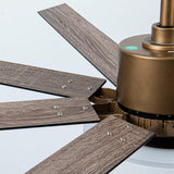 65" Godavari Industrial Downrod Mount Reversible Ceiling Fan with LED Lighting and Remote Control