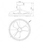 BEXLEY Ceiling Fan Ø69 cm with LED Light and Hidden Blades