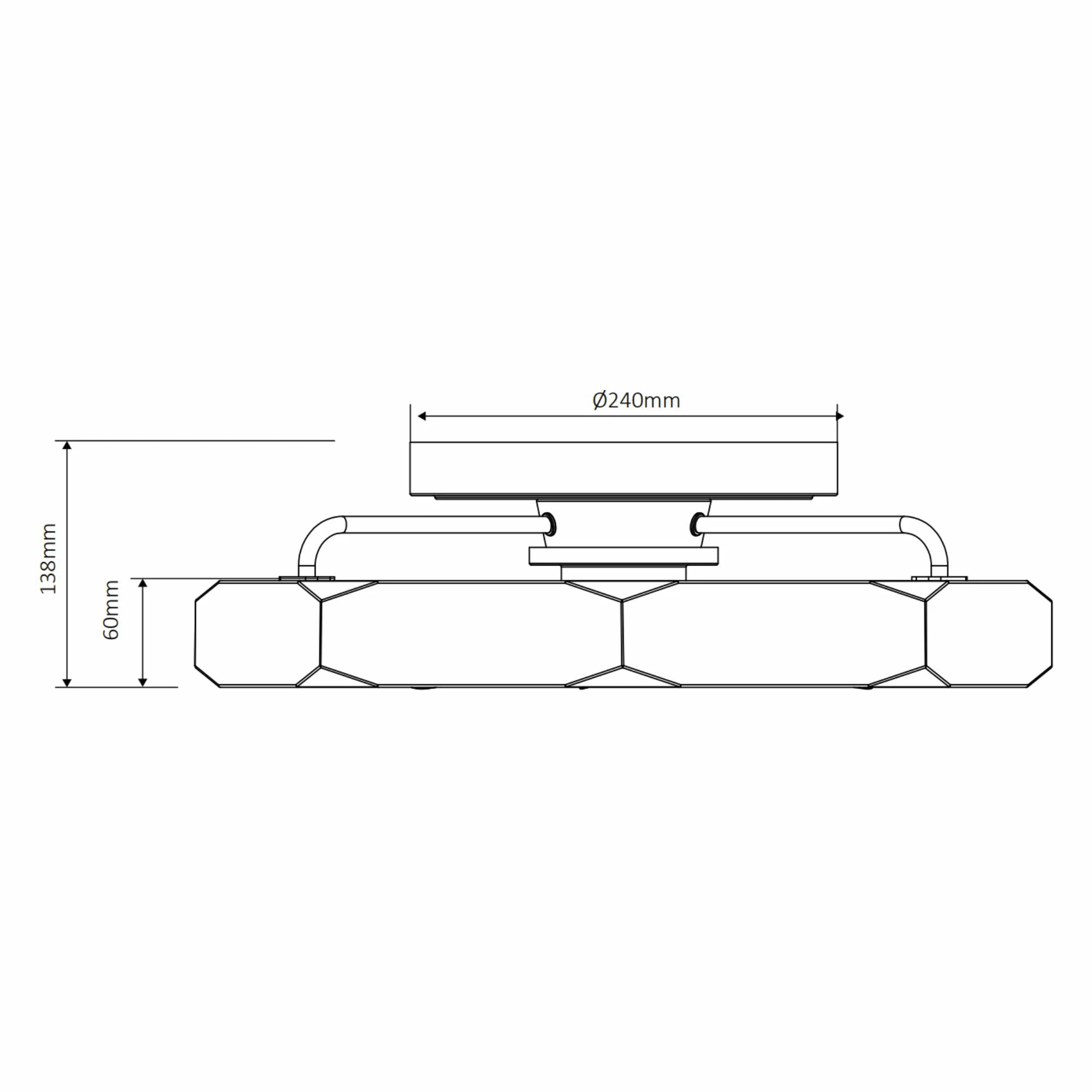 Mavio Silent Ceiling Fan 48cm (19") with LED Light