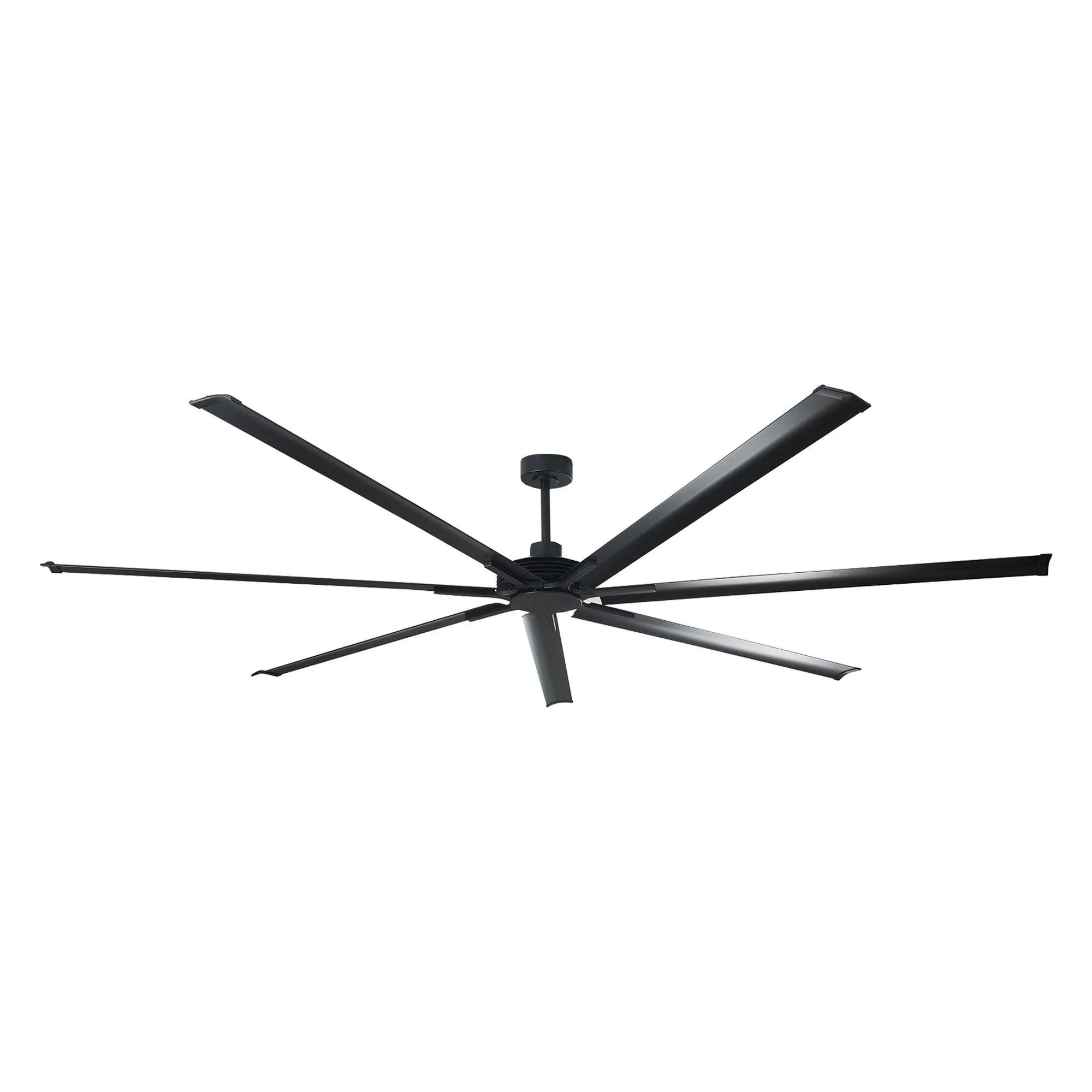 84 Inch 100 Inch Padus Black Large Size Ceiling Fan with Dimmable Lighting and Remote Control