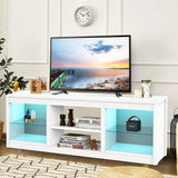 168cm LED TV Stand Fits Up to 75" TVs with LED Shelf Lighting