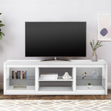 168cm LED TV Stand Fits Up to 75" TVs with LED Shelf Lighting