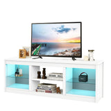 168cm LED TV Stand Fits Up to 75" TVs with LED Shelf Lighting