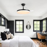 Cielo Ultra-Quiet DC Motor Black Ceiling Fan Ø100 cm with 3 Retractable Blades and LED Light
