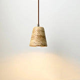 Wabi Sabi Marble Travertine Stone Pendant Lights, Ø 10cm, Natural Stone LED Ceiling Light