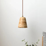 Wabi Sabi Marble Travertine Stone Pendant Lights, Ø 10cm, Natural Stone LED Ceiling Light