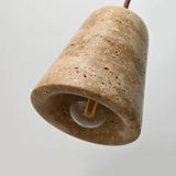 Wabi Sabi Marble Travertine Stone Pendant Lights, Ø 10cm, Natural Stone LED Ceiling Light