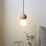 Wabi Sabi Travertine Stone Pendant Lights, Ø 10cm, Natural Stone LED Ceiling Light