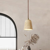 Wabi Sabi Marble Travertine Stone Pendant Lights, Ø 10cm, Natural Stone LED Ceiling Light