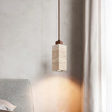 Wabi Sabi Travertine Stone Pendant Lights, Ø 15cm, Natural Stone LED Ceiling Light