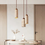 Wabi Sabi Travertine Stone Pendant Lights, Ø 15cm, Natural Stone LED Ceiling Light