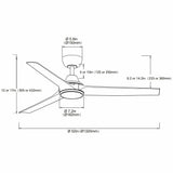 Taran Silent Ceiling Fan 132cm (52") with LED Light