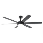 60" DC Motor 6 Blades Modern Downrod Mount Ceiling Fan with Remote Control - Parrot Uncle UK