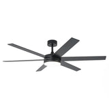 60" DC Motor 6 Blades Modern Downrod Mount Ceiling Fan with Remote Control - Parrot Uncle UK