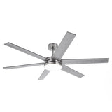 60" DC Motor 6 Blades Modern Downrod Mount Ceiling Fan with Remote Control - Parrot Uncle UK