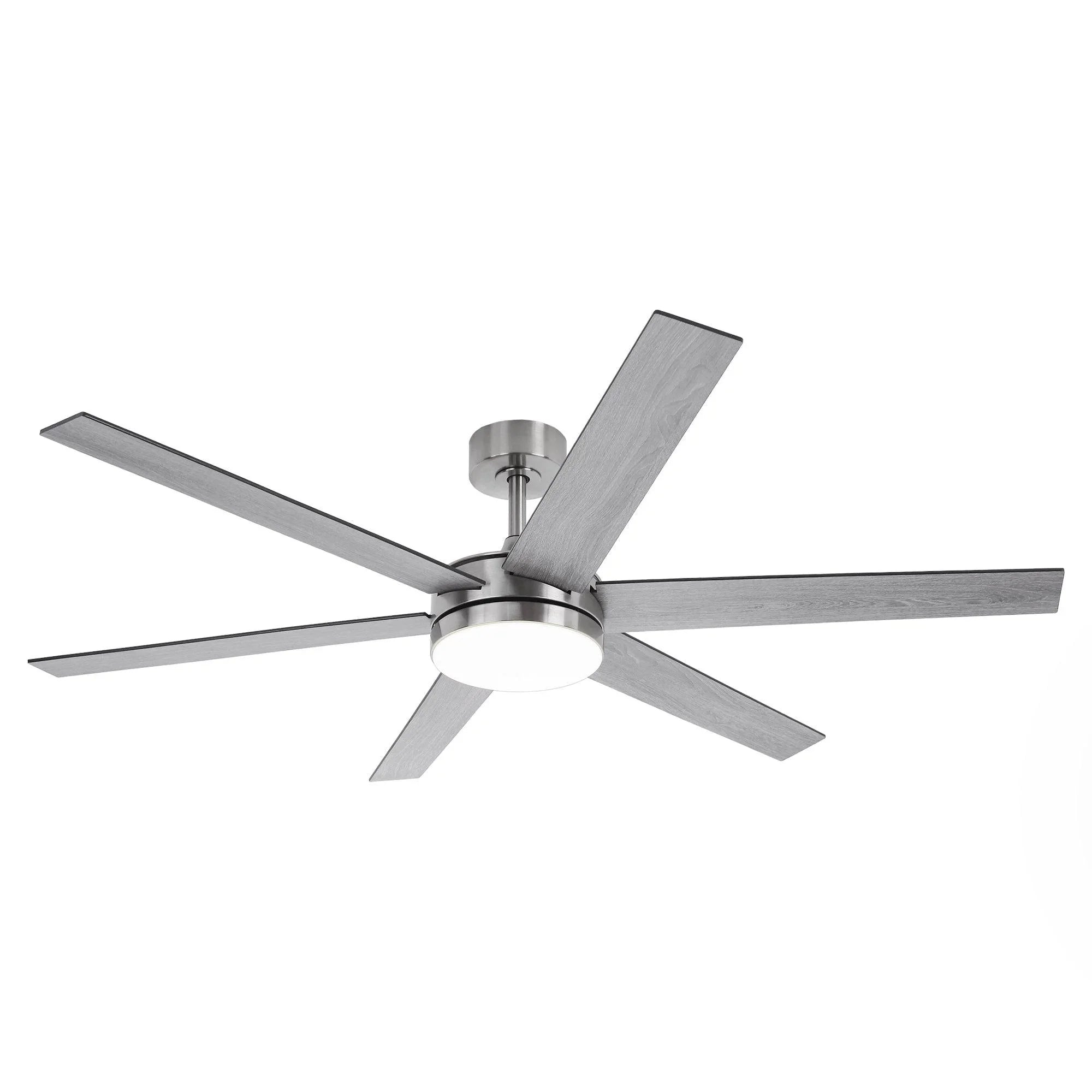 60" DC Motor 6 Blades Modern Downrod Mount Ceiling Fan with Remote Control - Parrot Uncle UK