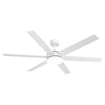 60" DC Motor 6 Blades Modern Downrod Mount Ceiling Fan with Remote Control - Parrot Uncle UK