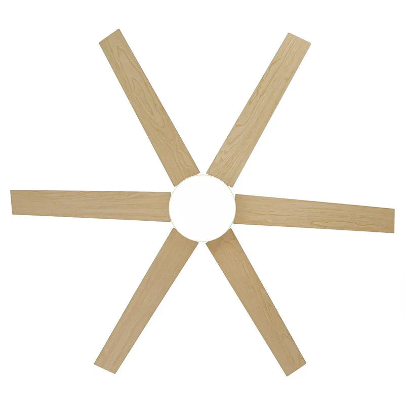 60" DC Motor 6 Blades Modern Downrod Mount Ceiling Fan with Remote Control - Parrot Uncle UK