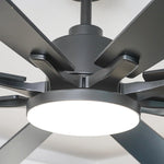 72 Inch Elbe Modern Downrod Mount Ceiling Fan with Light and Remote Control - Parrot Uncle UK