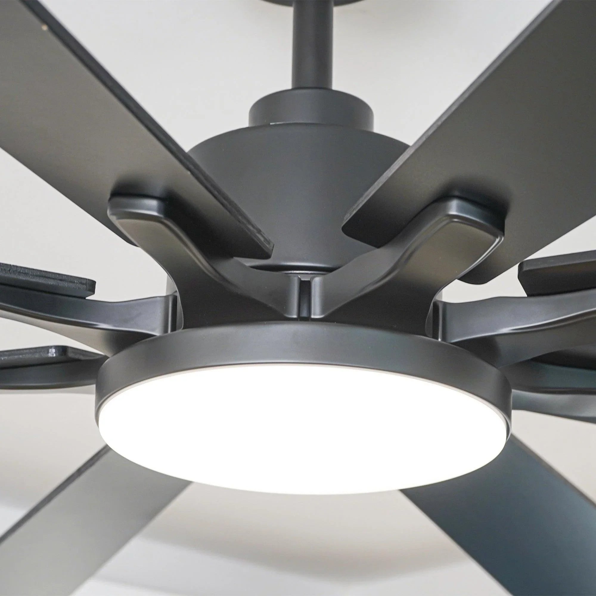 72 Inch Elbe Modern Downrod Mount Ceiling Fan with Light and Remote Control - Parrot Uncle UK