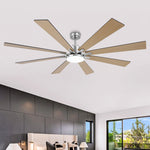 72 Inch Elbe Modern Downrod Mount Ceiling Fan with Light and Remote Control - Parrot Uncle UK