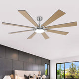 72 Inch Elbe Modern Downrod Mount Ceiling Fan with Light and Remote Control - Parrot Uncle UK