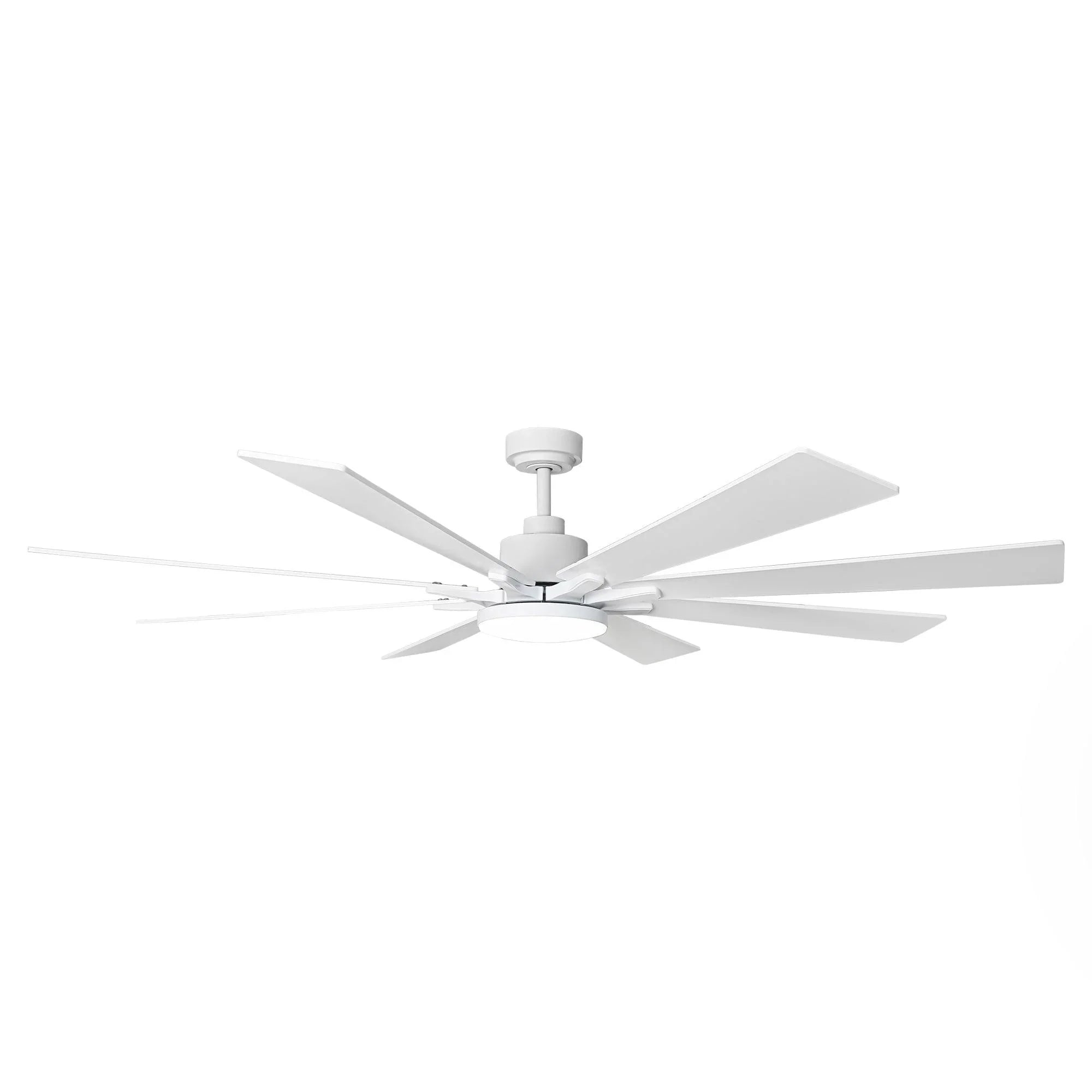 72 Inch Elbe Modern Downrod Mount Ceiling Fan with Light and Remote Control - Parrot Uncle UK