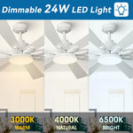 72 Inch Elbe Modern Downrod Mount Ceiling Fan with Light and Remote Control - Parrot Uncle UK