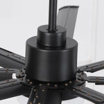 84 Inch 100 Inch Black HVLS Fan LED Large Ceiling Fan with Remote Control - Parrot Uncle UK