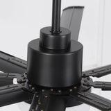 84 Inch 100 Inch Black HVLS Fan LED Large Ceiling Fan with Remote Control - Parrot Uncle UK