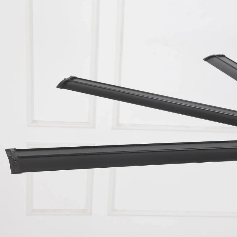 84 Inch 100 Inch Black HVLS Fan LED Large Ceiling Fan with Remote Control - Parrot Uncle UK