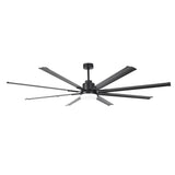84 Inch 100 Inch Black HVLS Fan LED Large Ceiling Fan with Remote Control - Parrot Uncle UK